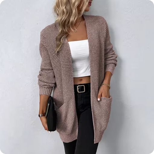 Ansehnlicher Cardigan - Mit offener Silhouette und Taschen