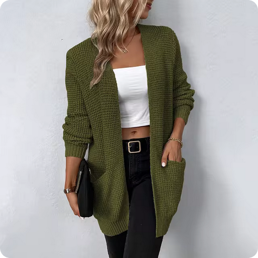 Ansehnlicher Cardigan - Mit offener Silhouette und Taschen