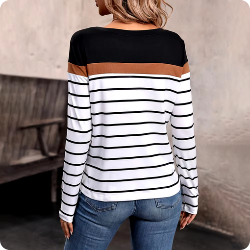 Ansehnliches Shirt - Gestreift & lange Ärmel