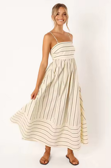 Ärmelloses, gestreiftes Sommerkleid