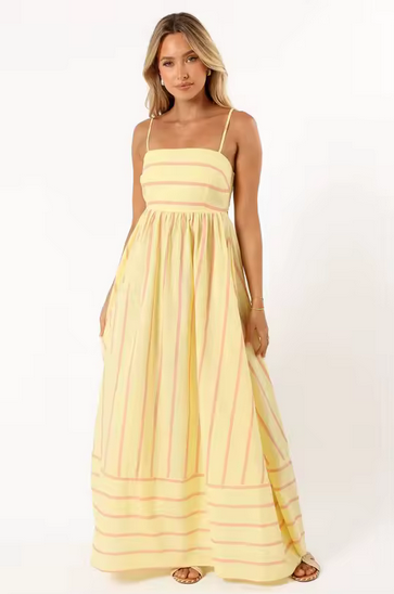 Ärmelloses, gestreiftes Sommerkleid