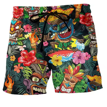 Badehose mit kreativen Motiven und Gummibund