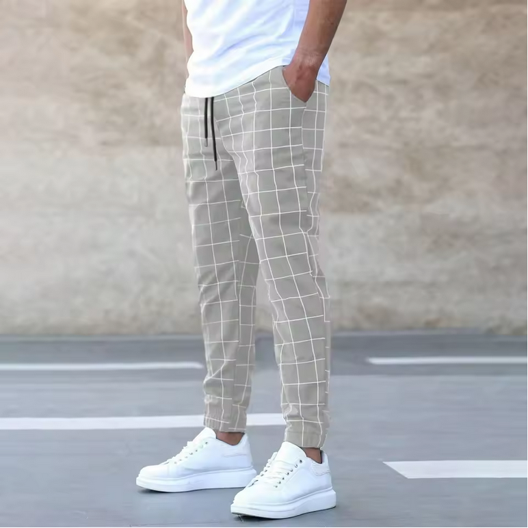 Bleistifthose - Mit kariertem Muster