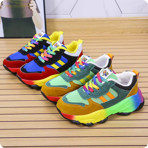 Casual Damen-Sneaker - Komfortabel & farbenfrohes Design
