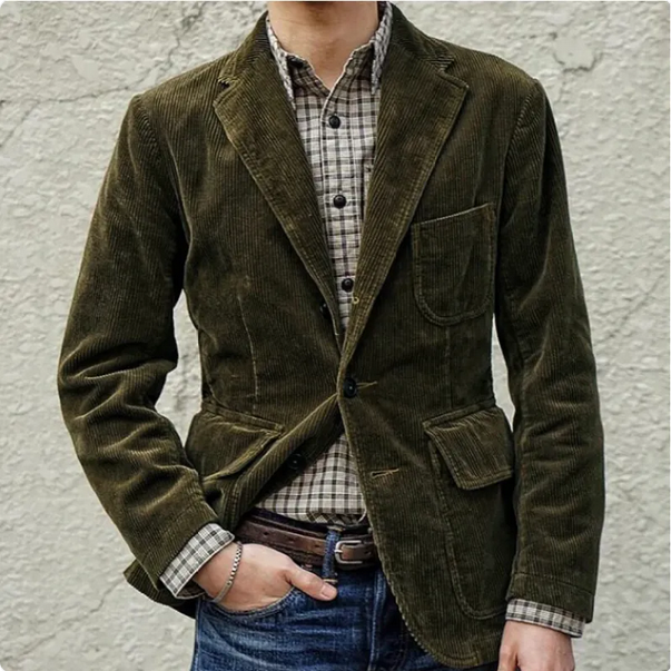 Eleganter Cordsakko für Herren - Mit großen Taschen