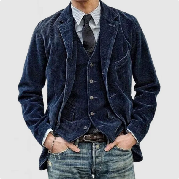 Eleganter Cordsakko für Herren - Mit großen Taschen