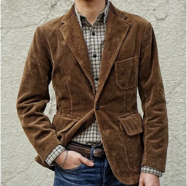 Eleganter Cordsakko für Herren - Mit großen Taschen