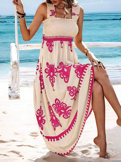 Farbenfrohes Sommerkleid mit schönem Muster