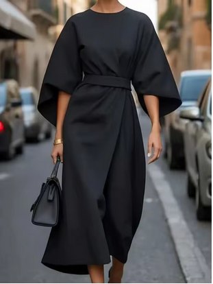 Festliches Kleid - Hochtailliert & mit weiten Ärmeln