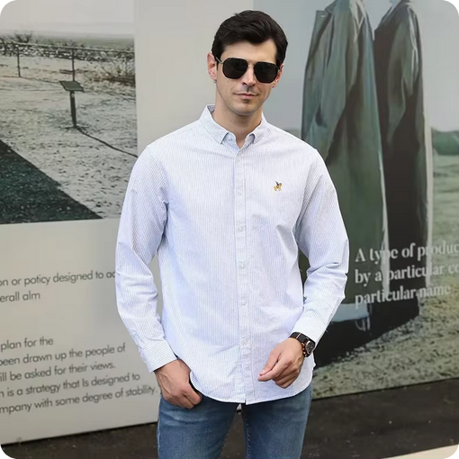 Herrenhemd - Mit Button-Down-Kragen