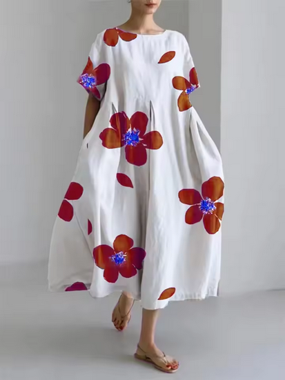 Kleid - Mit Blumenmustern & sehr weiter Passform