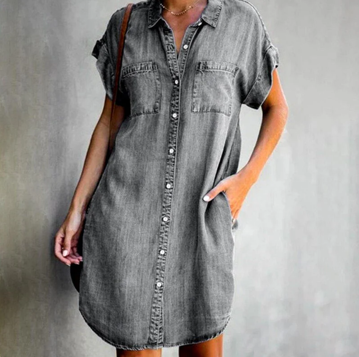 Lässiges Jeanskleid - Knielang & trendiges Design