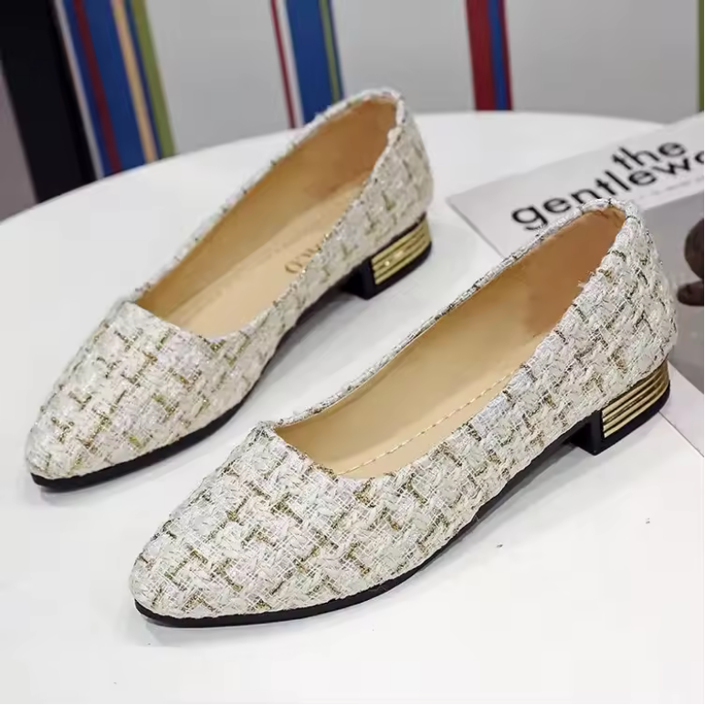 Leichte, stilvolle Damenschuhe mit kleinem Absatz
