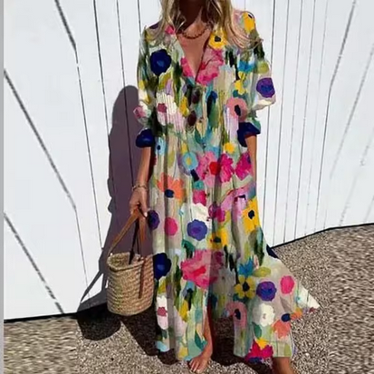 Maxikleid im Boho-Stil - Kräftige Farben & bezaubernde Muster