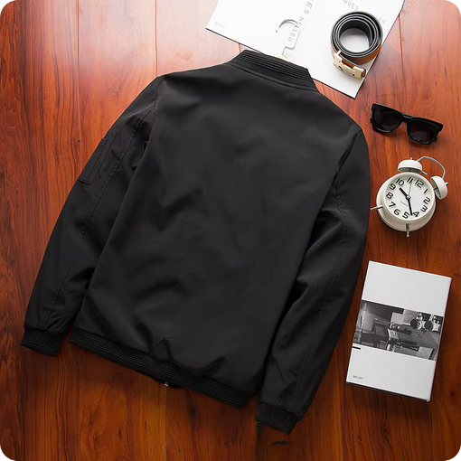 Moderne Bomberjacke - mit Reißverschluss & Stehkragen
