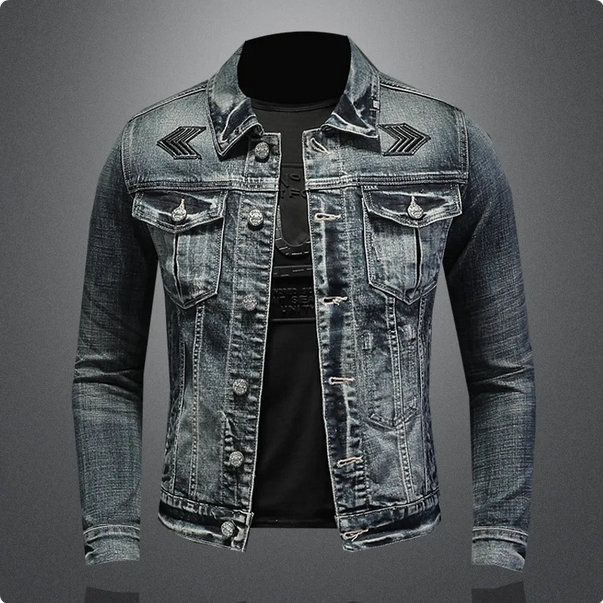Moderne Jeansjacke - Detailreich & mit Umlegekragen