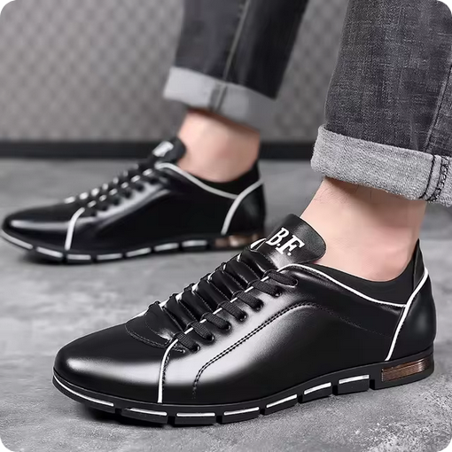 Robuste Lederschuhe - Mit markanter Naht
