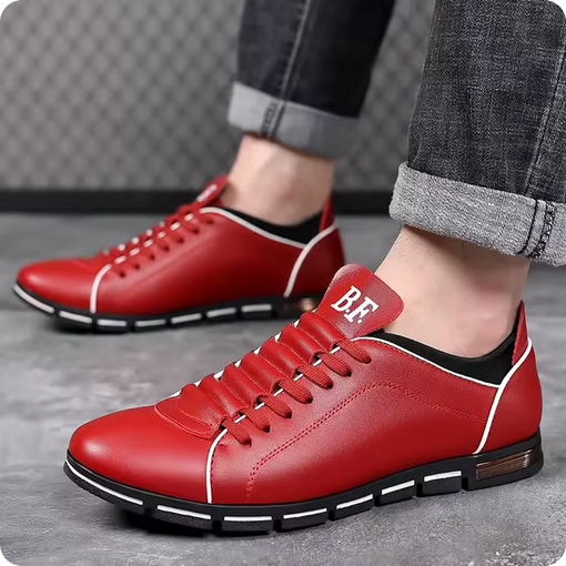 Robuste Lederschuhe - Mit markanter Naht