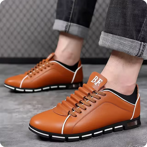 Robuste Lederschuhe - Mit markanter Naht