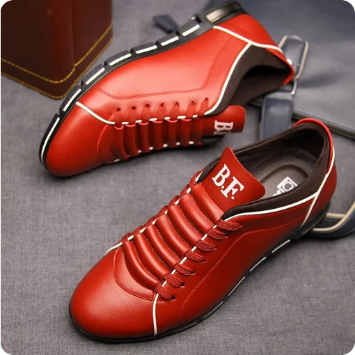 Robuste Lederschuhe - Mit markanter Naht