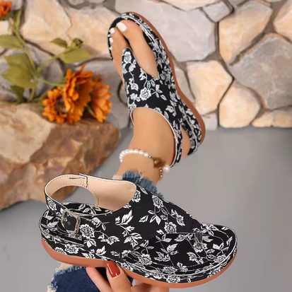 Künstlerische, mehrfarbige Sandalen - Ergonomische Sohle
