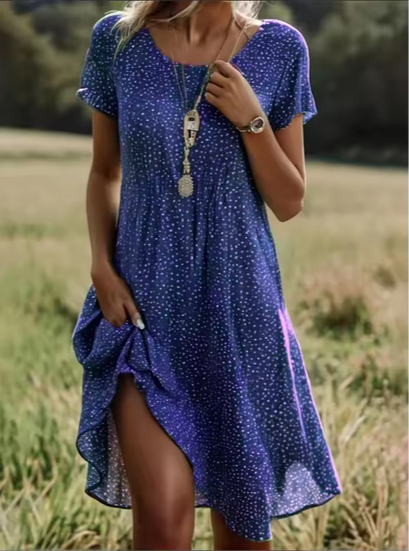 Sommerkleid - Gepunktet & Knielang