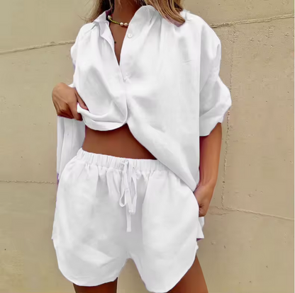 2-teiliges Leinenset für Damen - Casual & atmungsaktiv