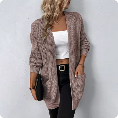 Ansehnlicher Cardigan - Mit offener Silhouette und Taschen