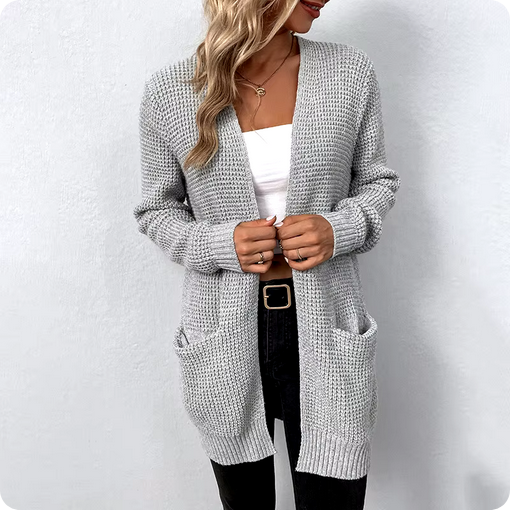 Ansehnlicher Cardigan - Mit offener Silhouette und Taschen