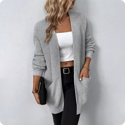 Ansehnlicher Cardigan - Mit offener Silhouette und Taschen