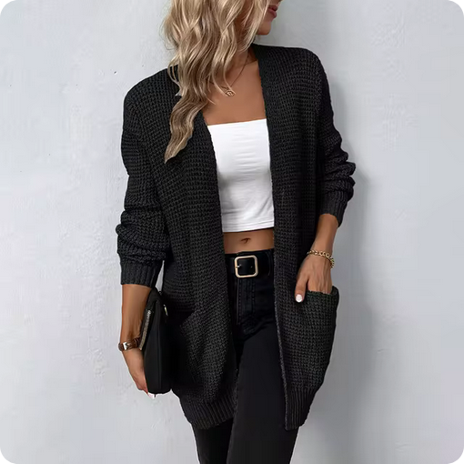 Ansehnlicher Cardigan - Mit offener Silhouette und Taschen