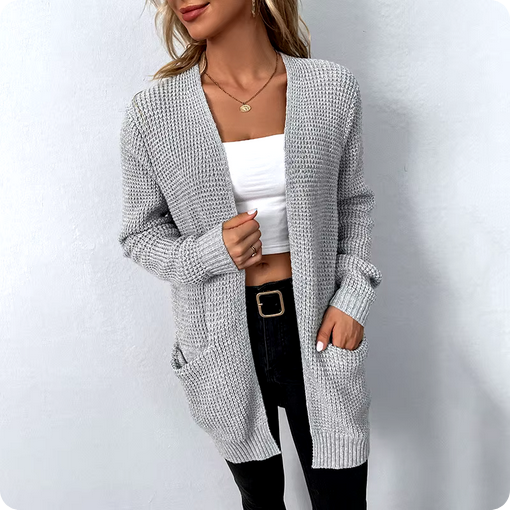 Ansehnlicher Cardigan - Mit offener Silhouette und Taschen