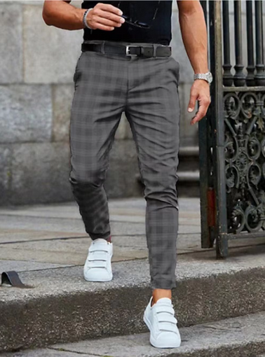 Ästhetische Freizeithose - Mit Karomuster