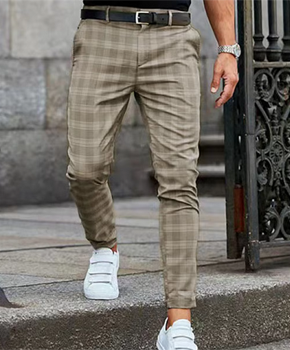 Ästhetische Freizeithose - Mit Karomuster