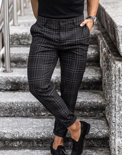 Ästhetische Freizeithose - Mit Karomuster