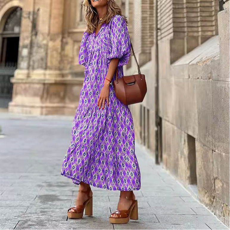 Böhmisches Kleid - farbenfroh & geometrische Musterung
