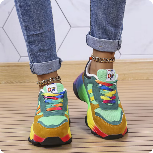 Casual Damen-Sneaker - Komfortabel & farbenfrohes Design