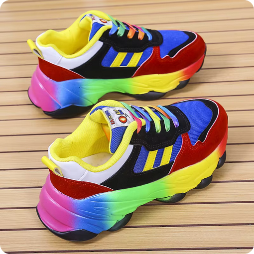 Casual Damen-Sneaker - Komfortabel & farbenfrohes Design
