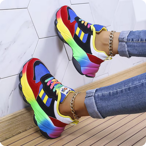 Casual Damen-Sneaker - Komfortabel & farbenfrohes Design
