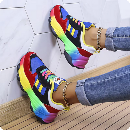 Casual Damen-Sneaker - Komfortabel & farbenfrohes Design