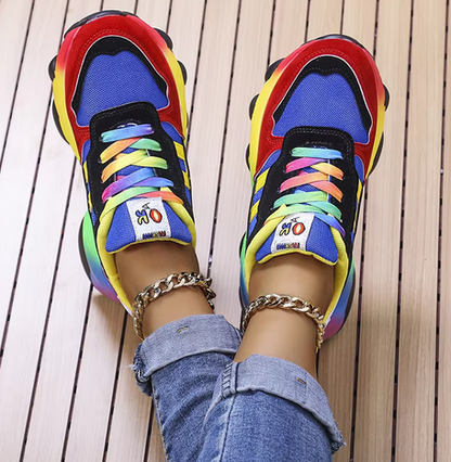 Casual Damen-Sneaker - Komfortabel & farbenfrohes Design