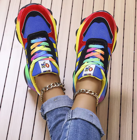 Casual Damen-Sneaker - Komfortabel & farbenfrohes Design
