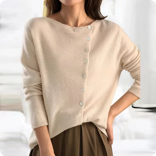 Edler Cardigan - Mit asymetrischer Knopfleiste
