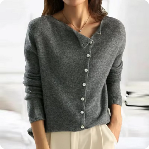 Edler Cardigan - Mit asymetrischer Knopfleiste