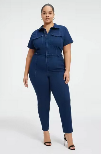 Einfarbiger Jumpsuit - Mit Reißverschluss