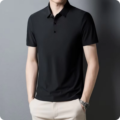 Einfarbiges, minimalistisches Poloshirt für Herren