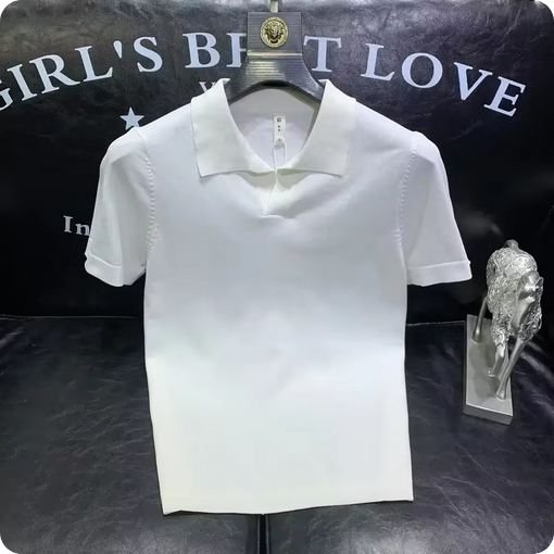 Einfarbiges, schlichtes Poloshirt