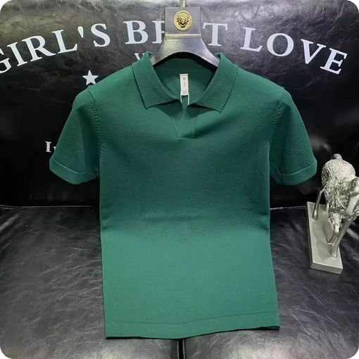 Einfarbiges, schlichtes Poloshirt