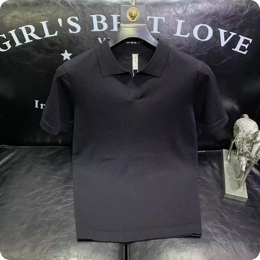 Einfarbiges, schlichtes Poloshirt