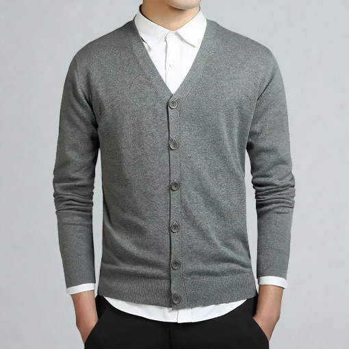 Eleganter Cardigan für Herren - Mit V-Ausschnitt
